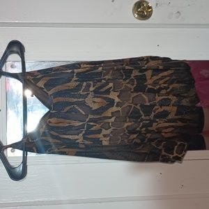 Express brown/ printed top